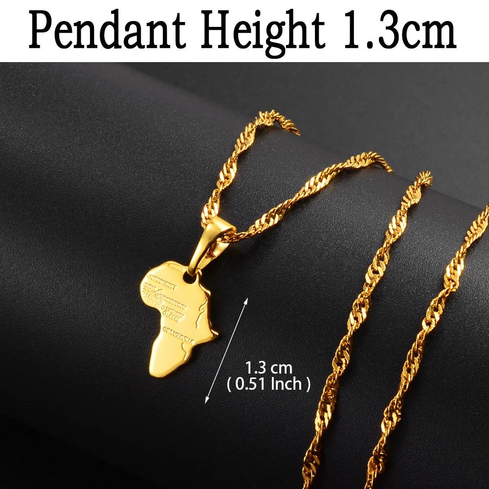 Heritage Africa Map Pendant Necklace