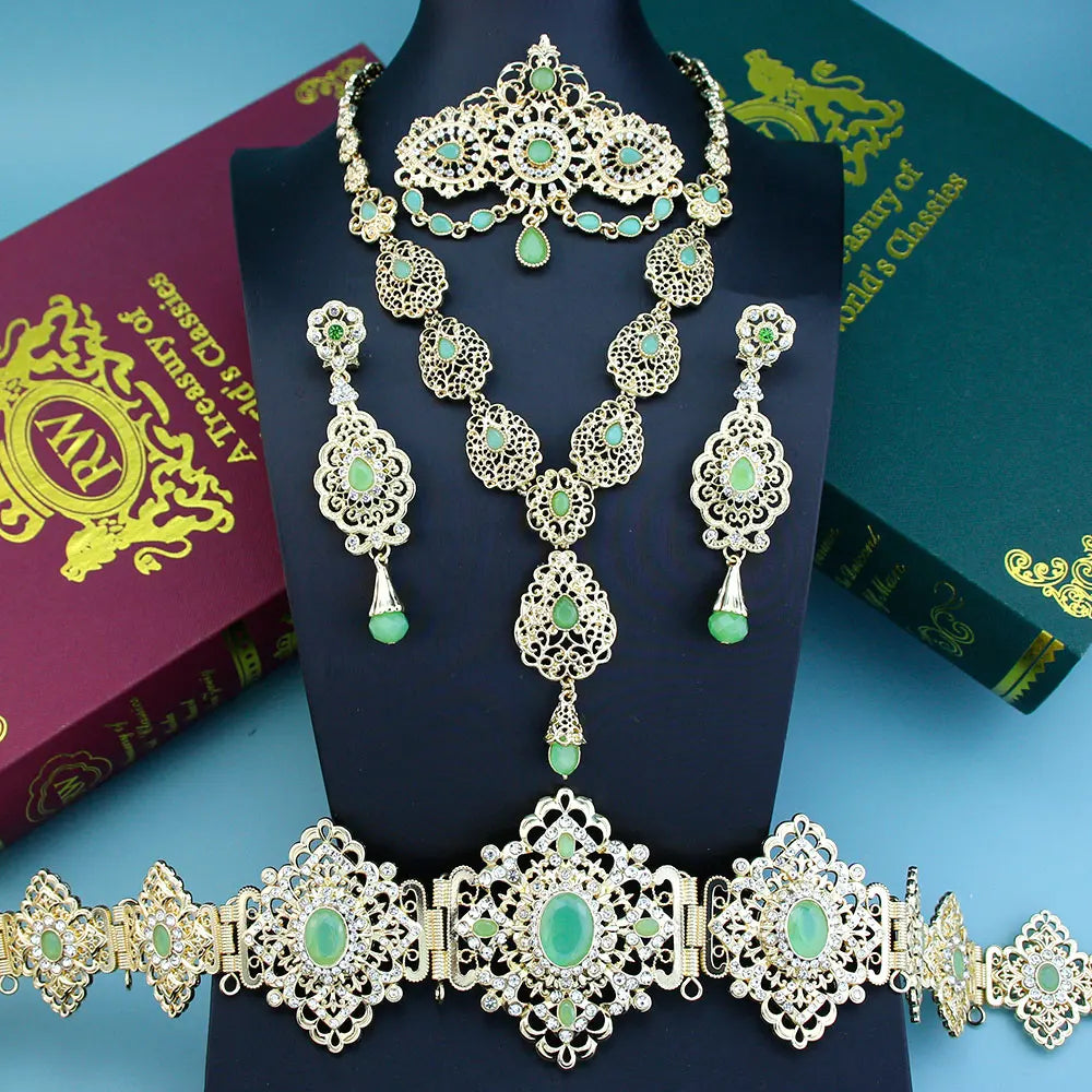 Arabic Crystal Bridal Jewelry Set
