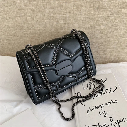 Vintage Rivet Designer Crossbody Bag