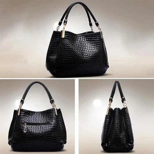 Crocodile Embossed Grand Commuter Tote