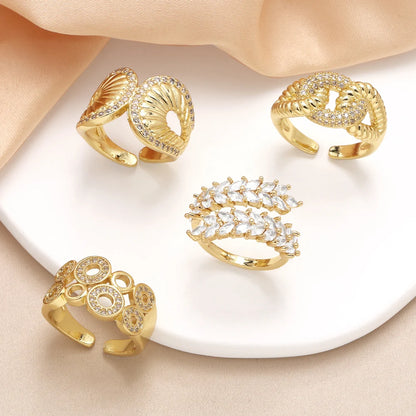 Twisted Leaf Gilded Statement Ring