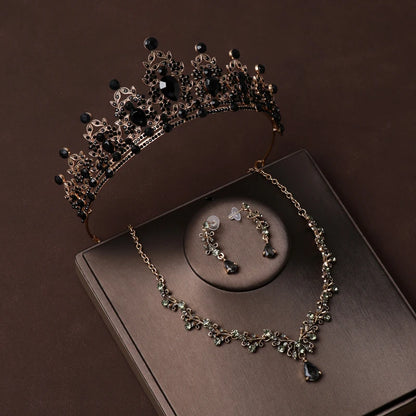 Dubai Royal Crystal Tiara Set