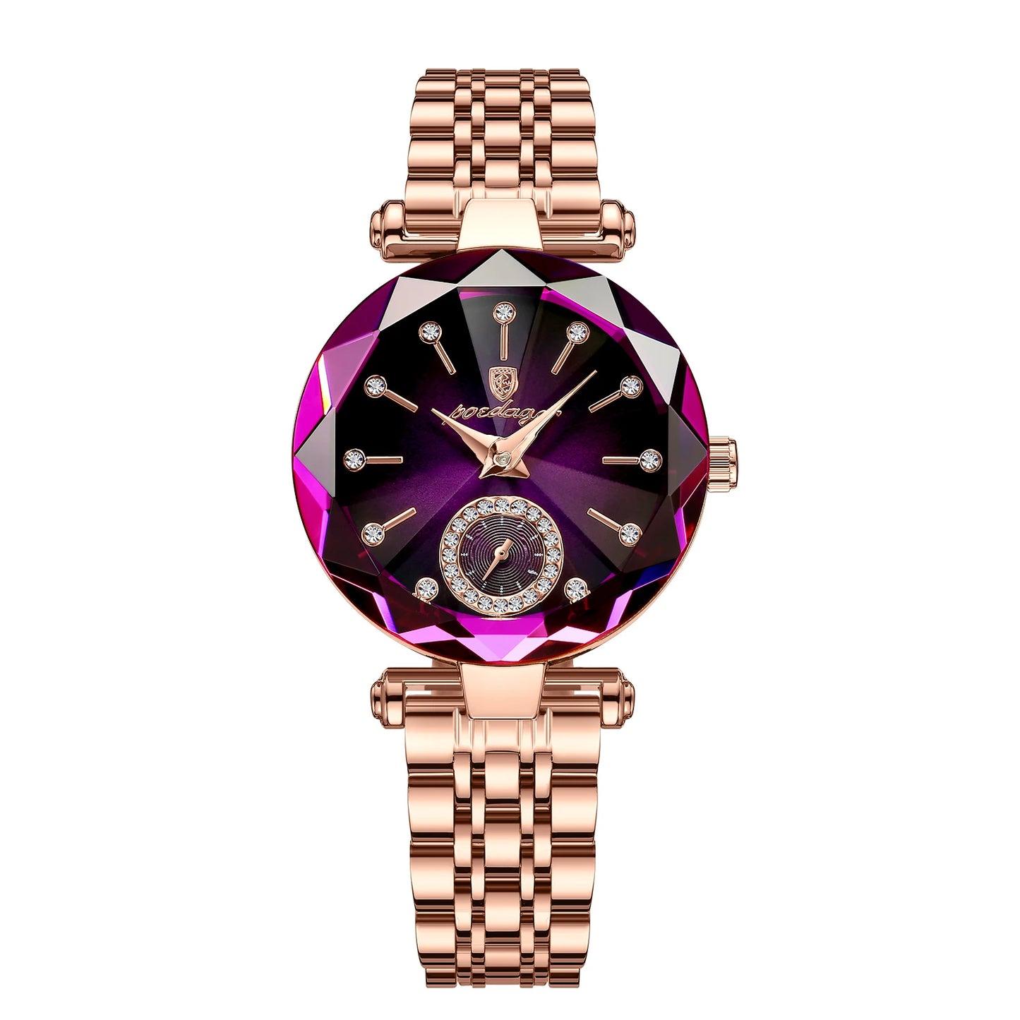 Rose Gold Steel Jewelry Watch