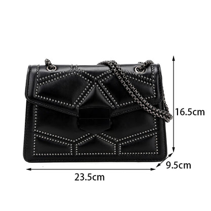 Vintage Rivet Designer Crossbody Bag