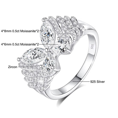 Butterfly Diamond 18k Gold Ring