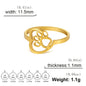 Gilded Heart Animal Motif Ring