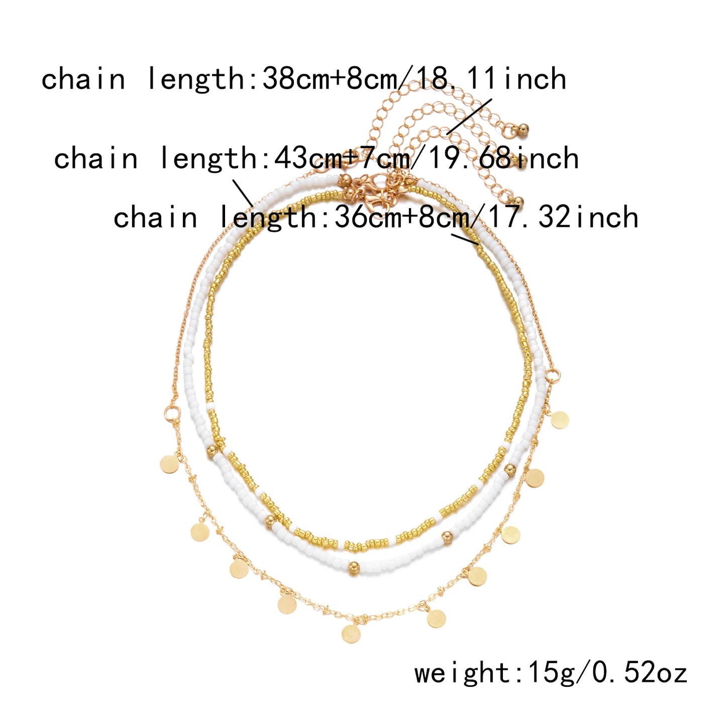 Bohemian Shell Polymer Bead Necklace