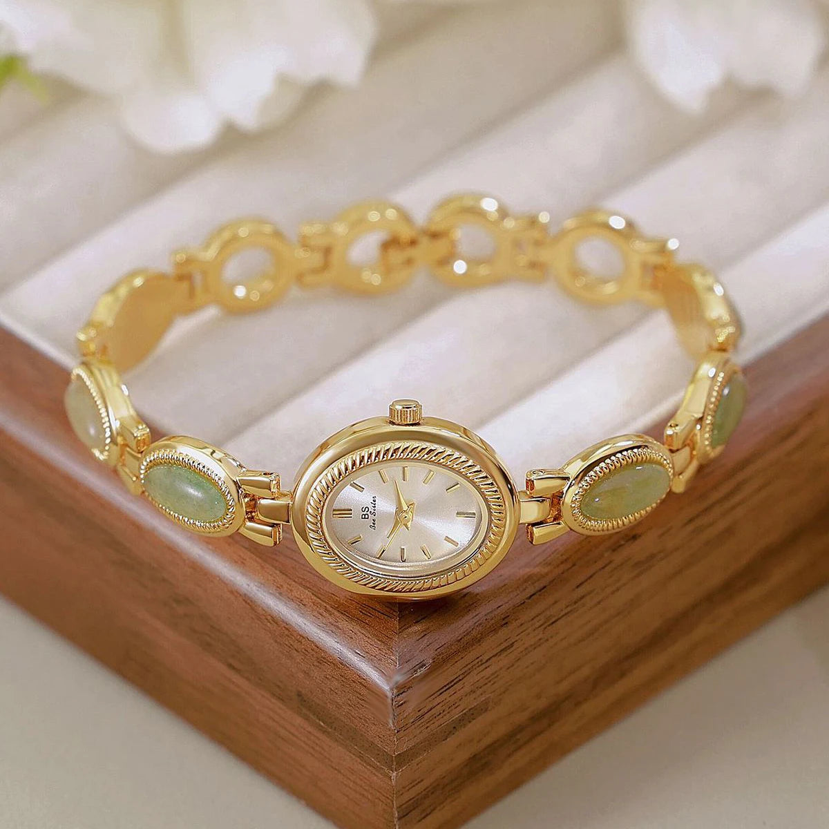 Jade Bead Bracelet Jewelry Watch