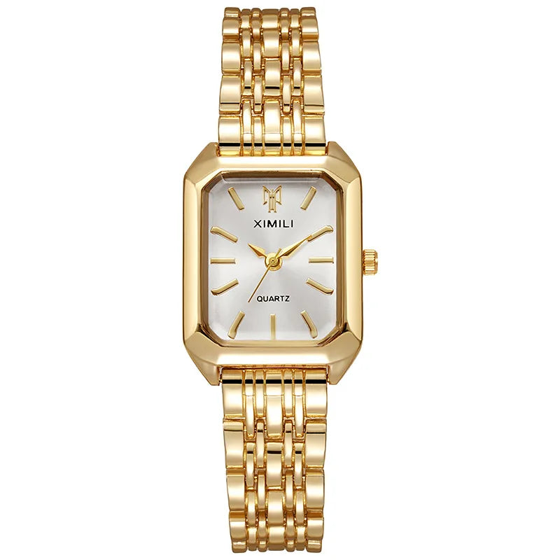 Rectangle Steel Band Quartz Watch