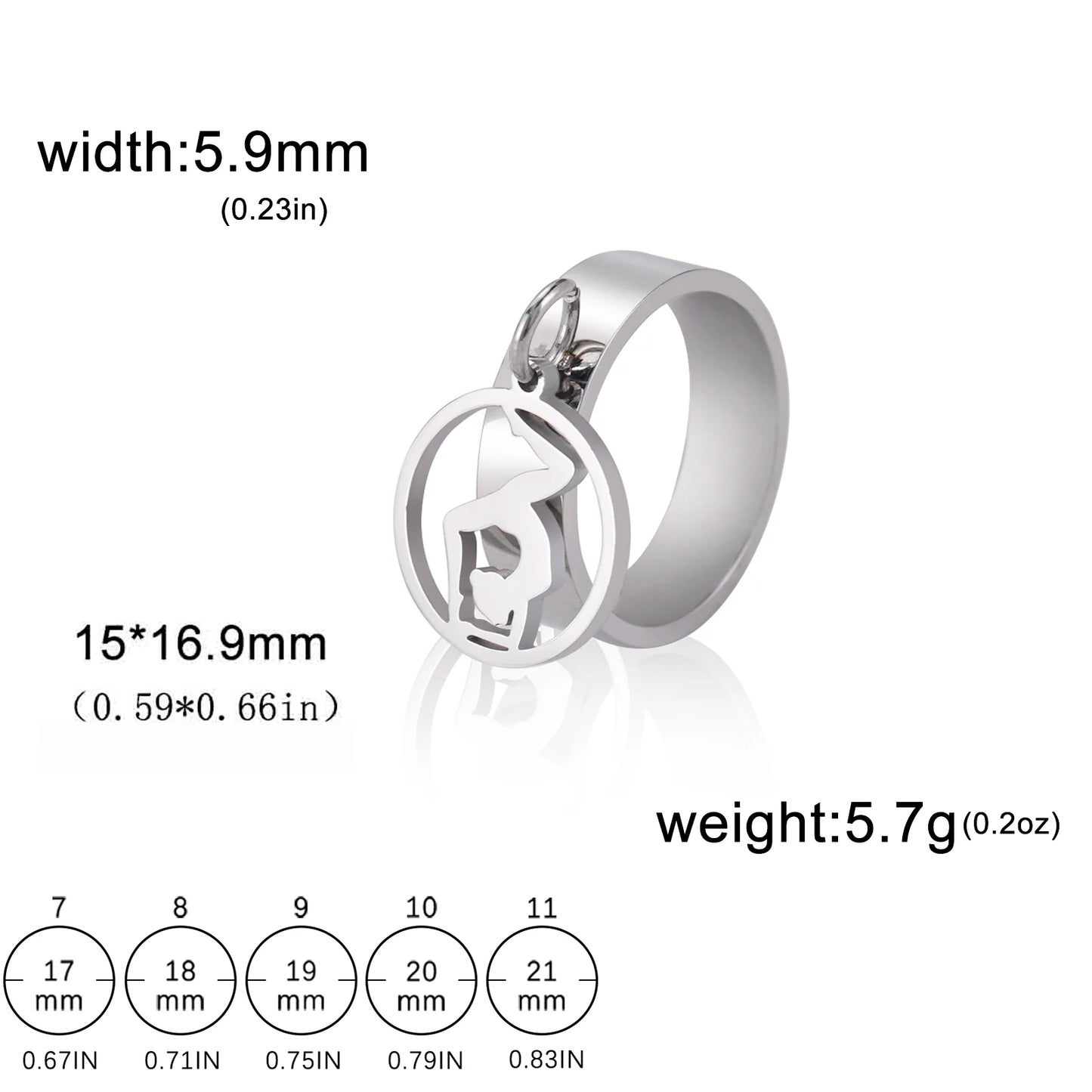Minimalist Floral Stainless Steel Ring