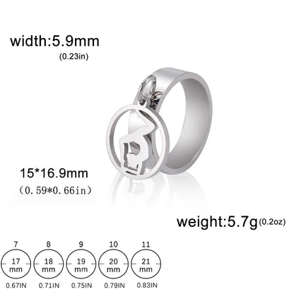 Minimalist Floral Stainless Steel Ring