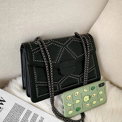 Rivet Vintage Chain Crossbody Bag