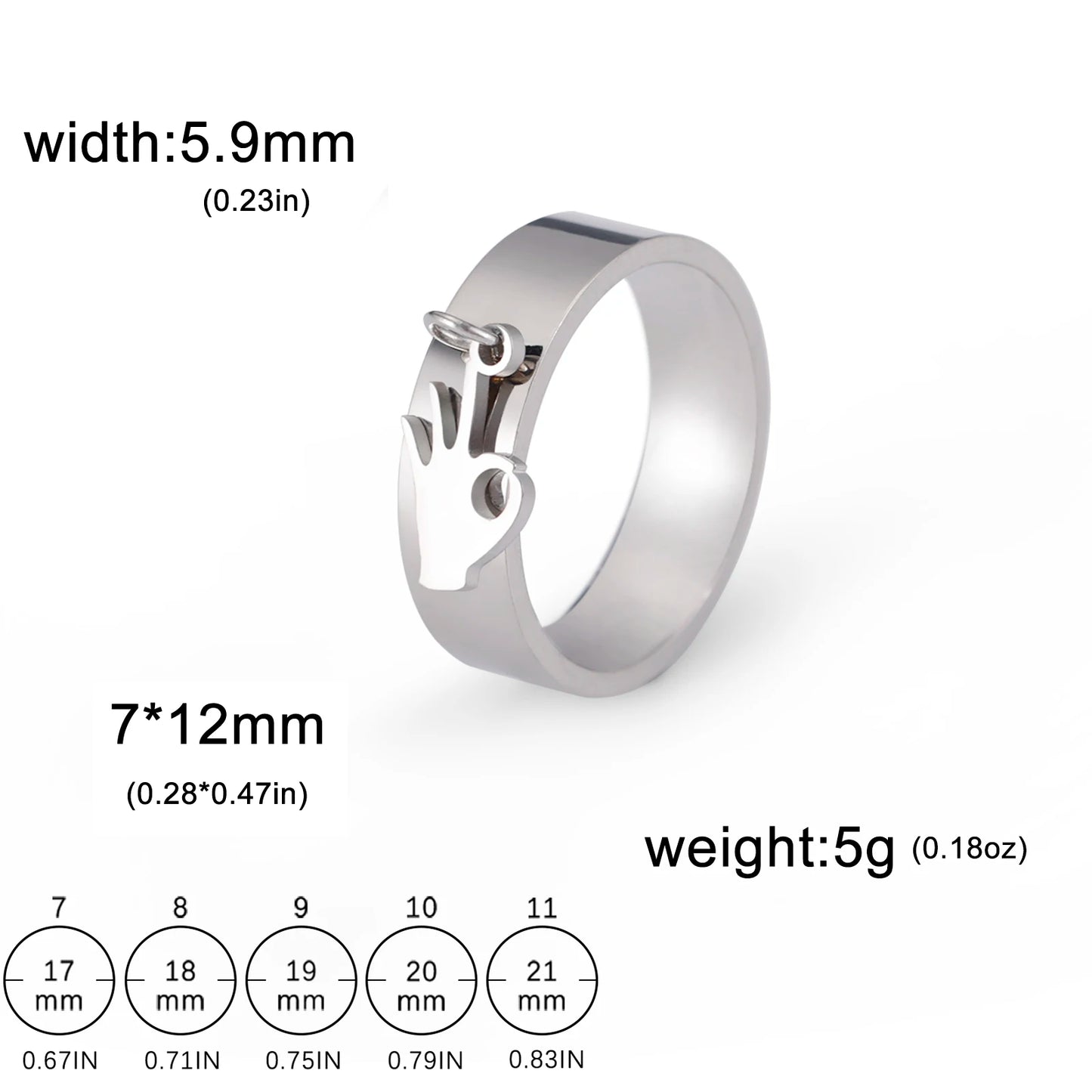 Minimalist Floral Stainless Steel Ring