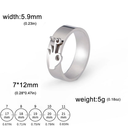 Minimalist Floral Stainless Steel Ring