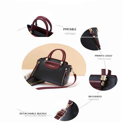 European Color-Block Office Wallet Bag