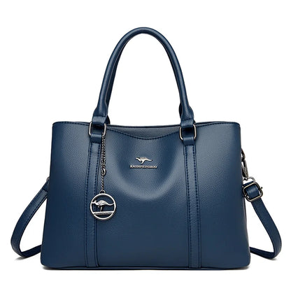 Masterpiece Grained Leather Messenger Bag
