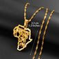 Heritage Africa Map Pendant Necklace