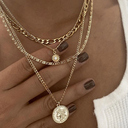 Multilayer Evil Eye Pearl Necklace