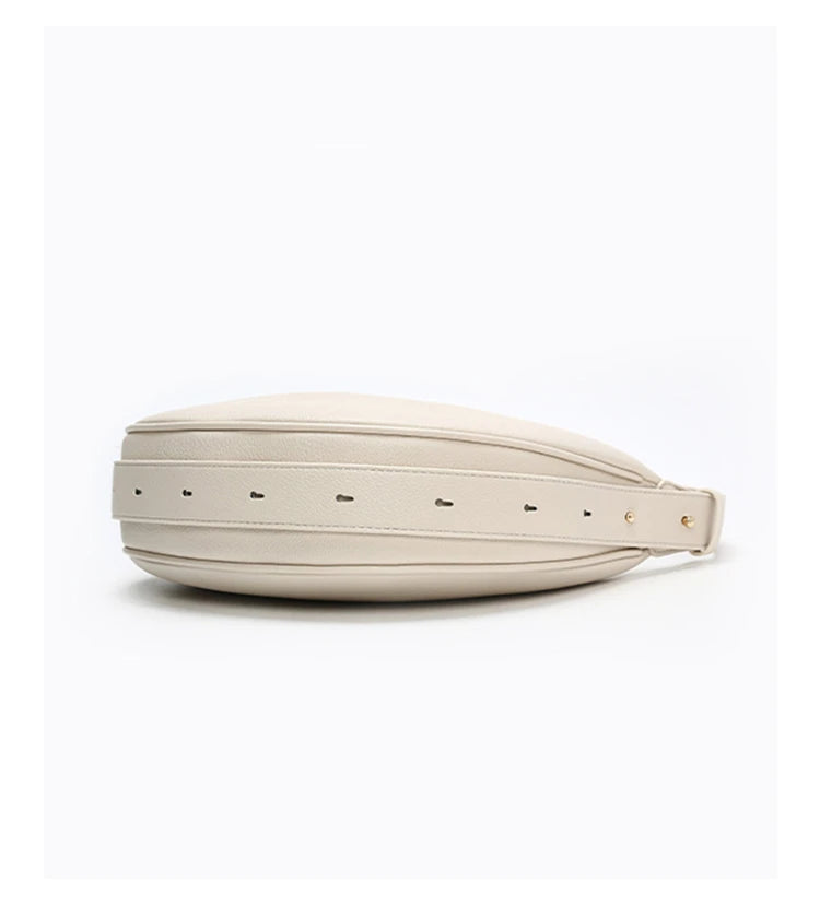 Minimalist Crescent Leather Underarm Bag