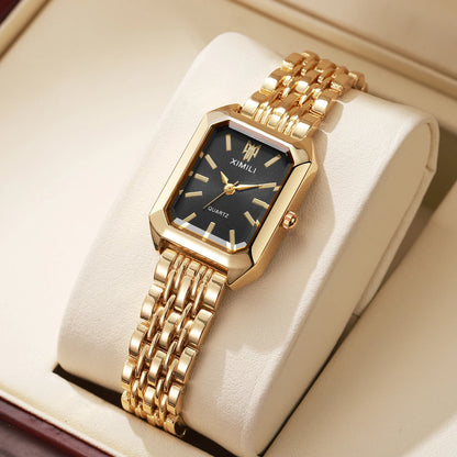 Rectangle Steel Band Quartz Watch