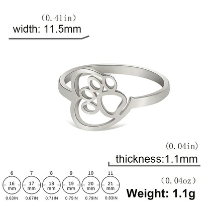 Gilded Heart Animal Motif Ring