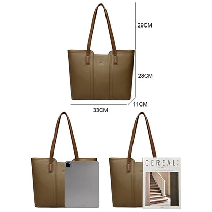 Designer Soft Leather Bucket Tote