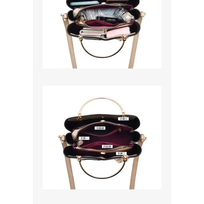 Modernist Color-Block Capacity Bucket Bag