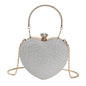 Sculpted Heart Metal Evening Clutch