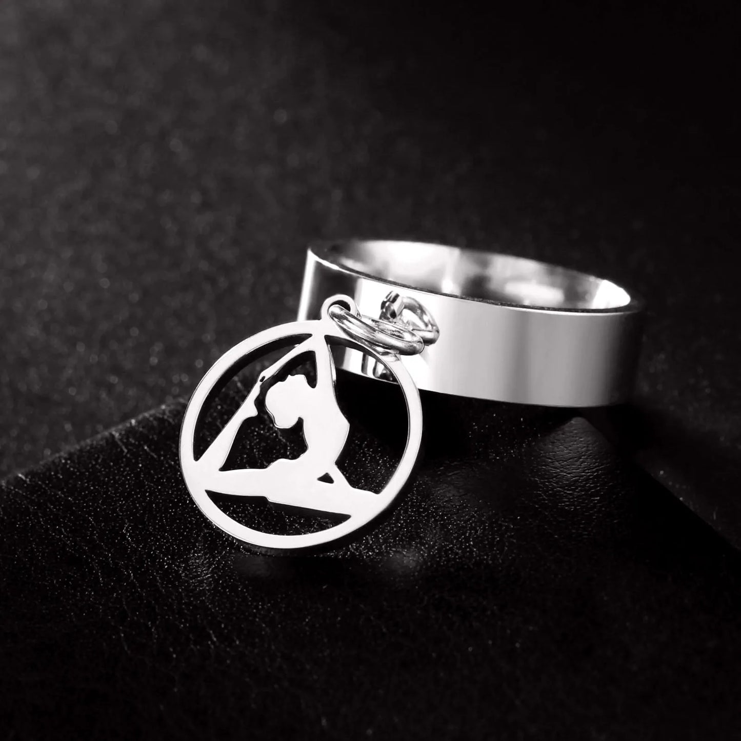 Minimalist Floral Stainless Steel Ring