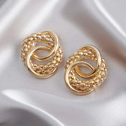 Geometric Irregular Metal Wrap Earrings