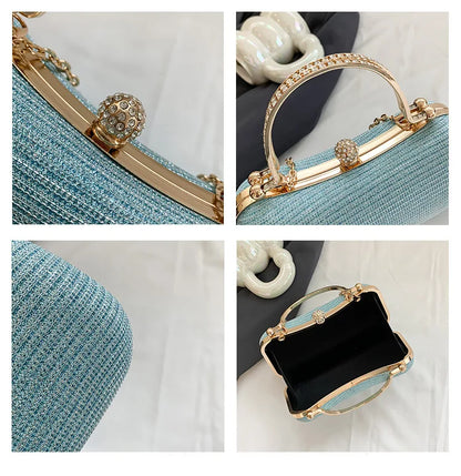 Sculpted Heart Metal Evening Clutch