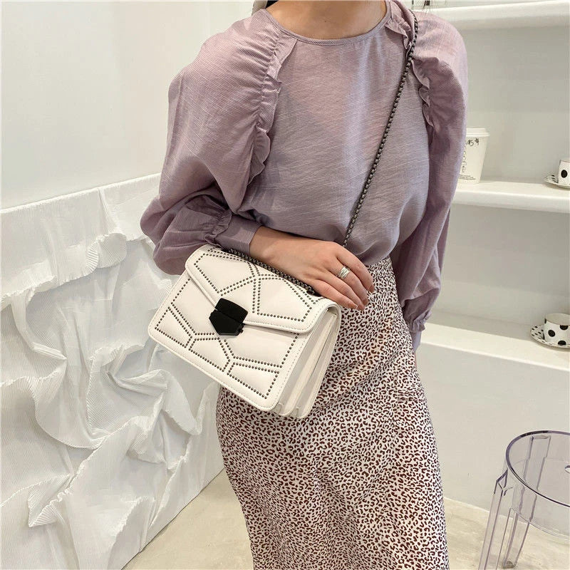 Rivet Vintage Chain Crossbody Bag