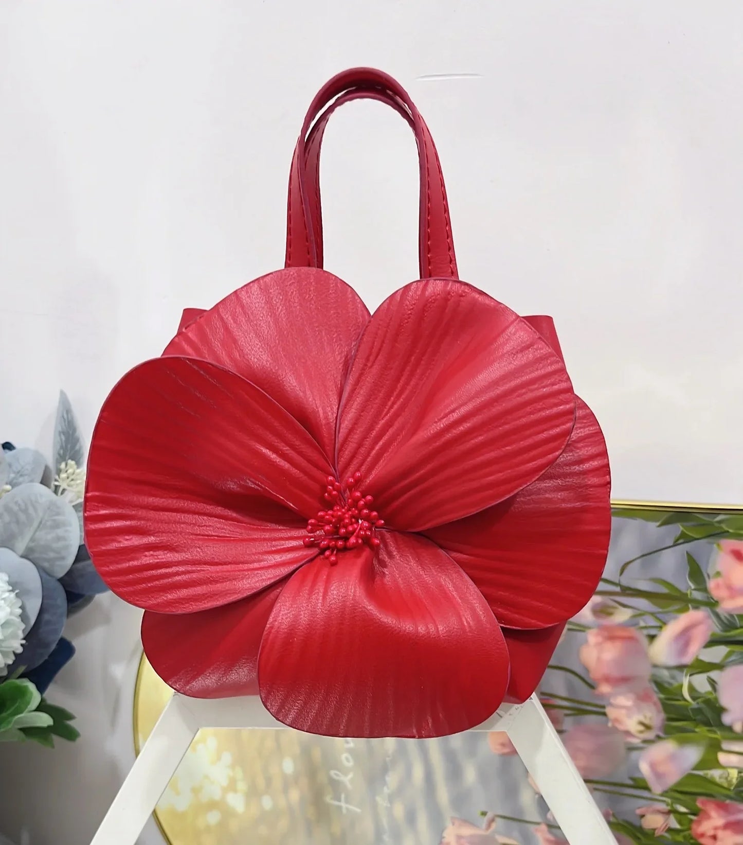3D Flora Evening Bridal Clutch