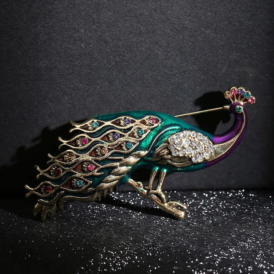 Rhinestone Ginkgo Crystal Office Brooch