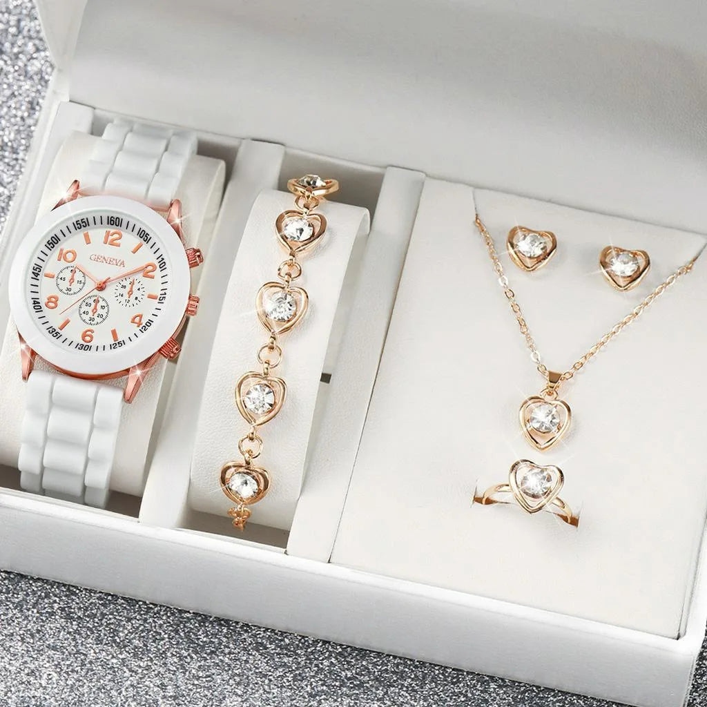 Heart Motif Butterfly Jewelry Set