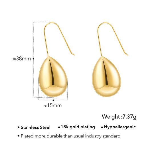 Hollow Rain Drop Delicate Earrings