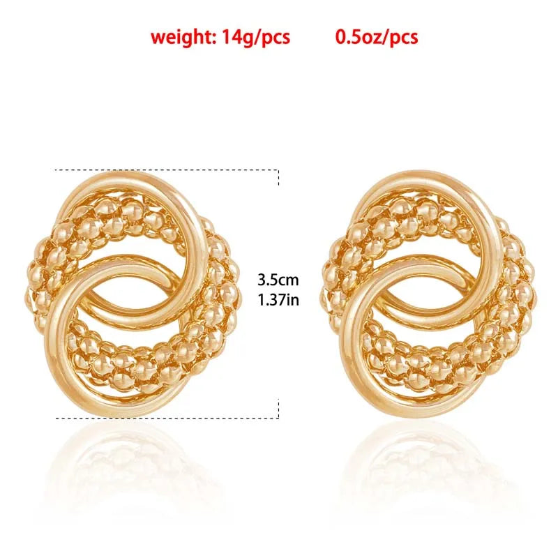 Geometric Irregular Metal Wrap Earrings