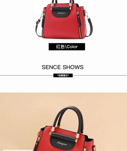 European Color-Block Office Wallet Bag