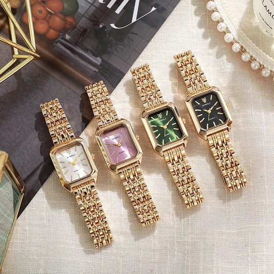 Rectangle Steel Band Quartz Watch