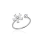 Aesthetic Opal Flower Stainless Ring