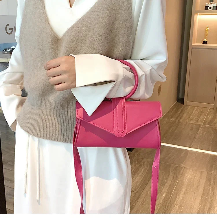 Minimalist Diagonal Designer Leather Clutch