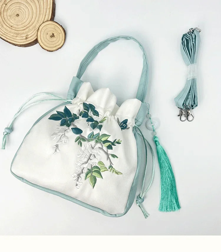Embroidered Silk Heritage Bucket Bag