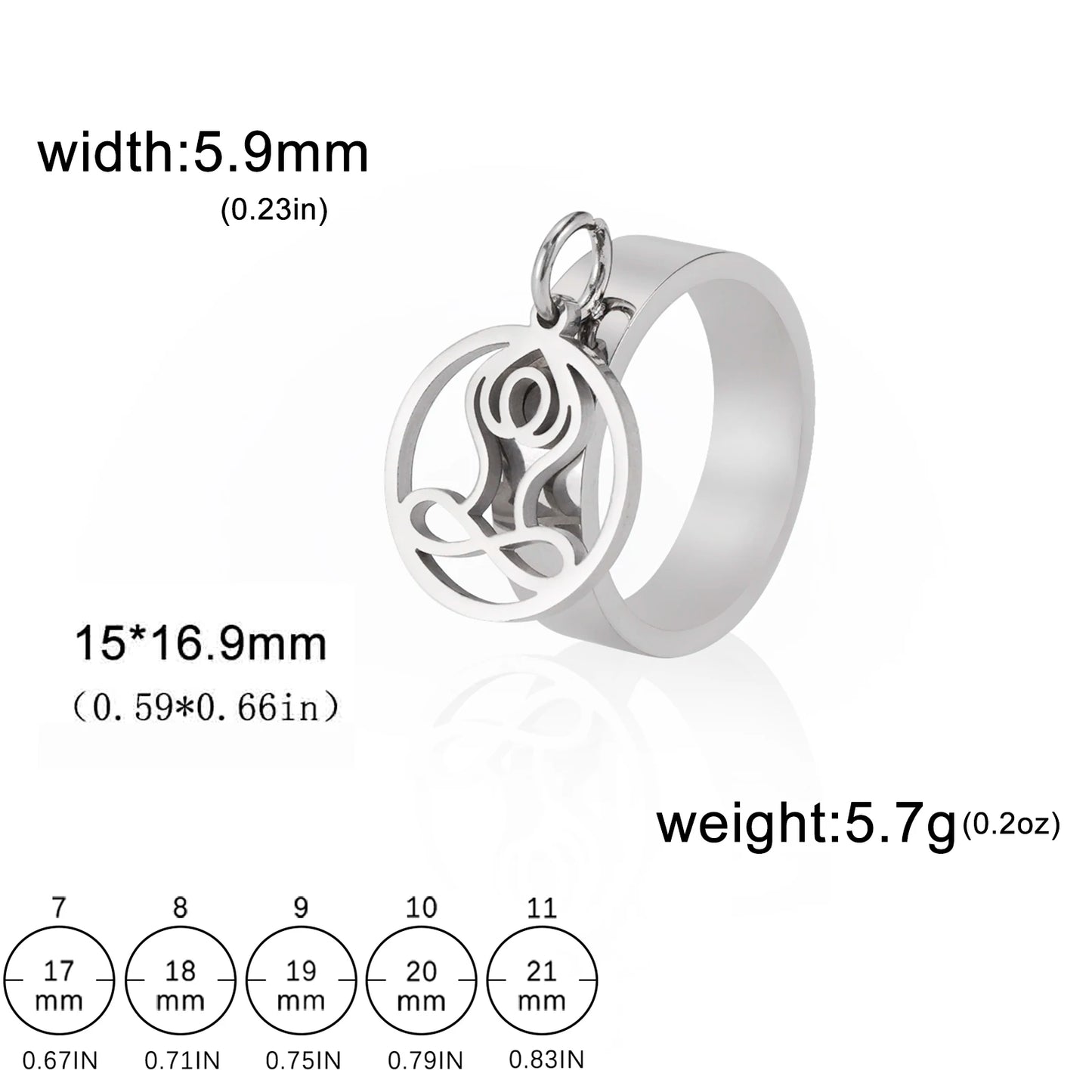 Minimalist Floral Stainless Steel Ring