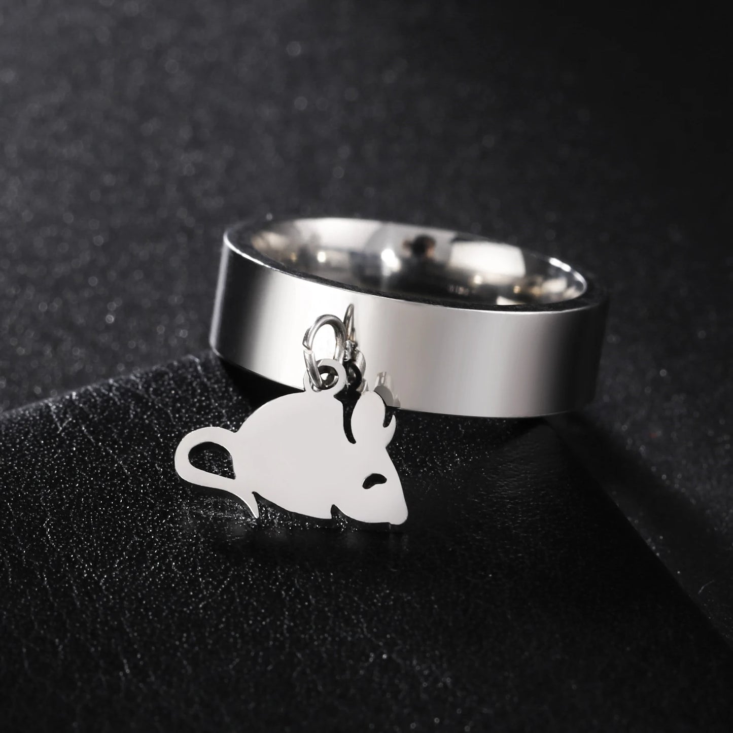 Minimalist Floral Stainless Steel Ring