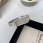 Dual-Movement Retro Square Quartz Watch