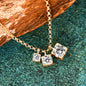 Full Moissanite Diamond Engagement Necklace