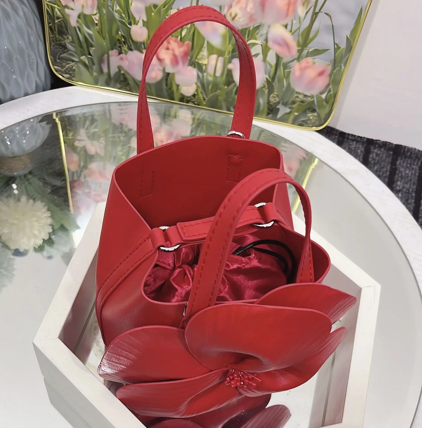 3D Flora Evening Bridal Clutch