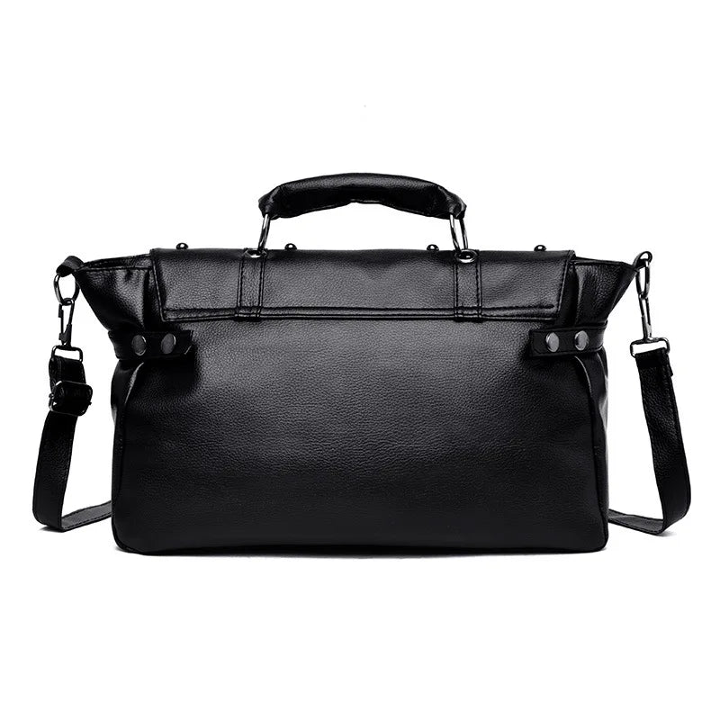 Noir Punk Skull Motif Tote