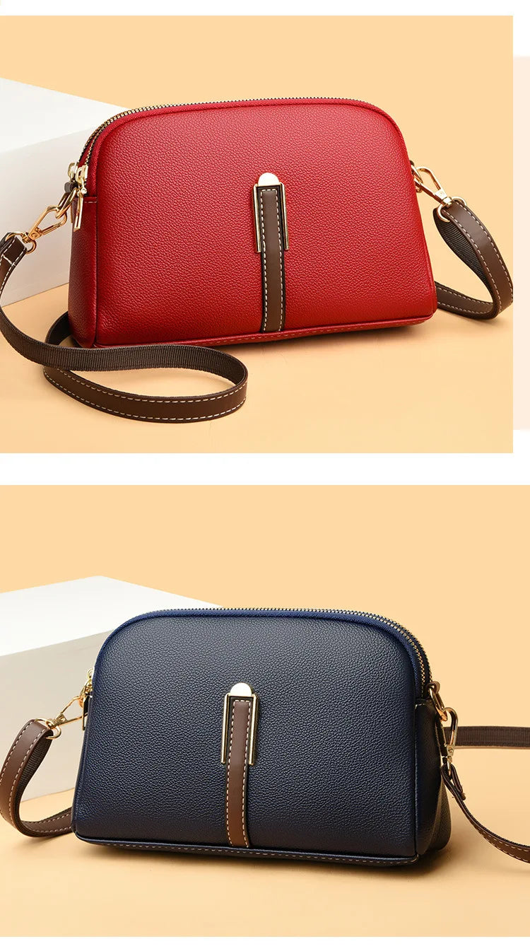 Designer Flap Cowhide Messenger Bag