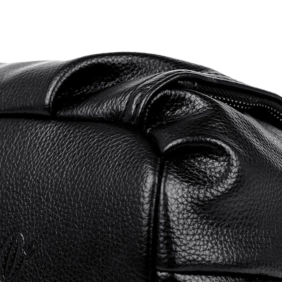Multi-Pocket Soft Leather Designer Tote